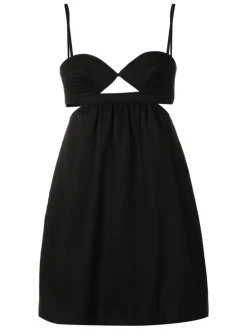 Matelasse Cotton Blend Short Dress