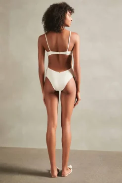 Matelasse Cut-Out Swimsuit