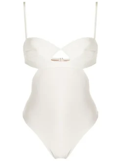 Matelasse Cut-Out Swimsuit