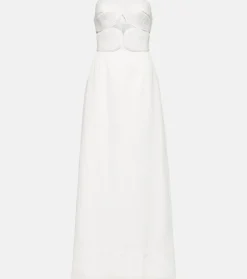 Matelasse Strapless Long Dress