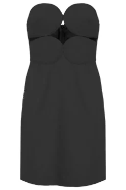 Matelasse Strapless Short Dress