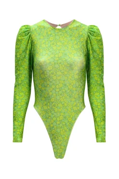 Mini Vintage Flower High-Leg Body With Long Sleeves