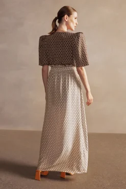 New Pois Front Slit Long Dress
