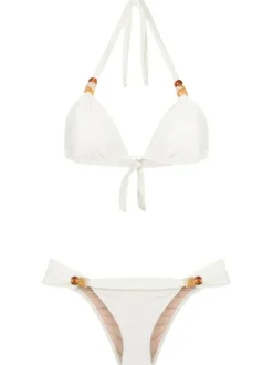 New Pois Solid Long Triangle Bikini