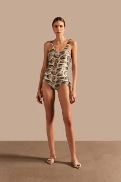 Oysters Frilled Swimsuit With Straps