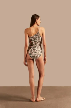 Oysters One-Shoulder Swimsuit