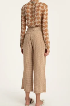 Pied De Poule Shirt With Tie