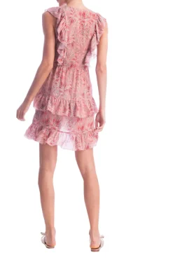 Pink Aloe Ruffled Short Dress