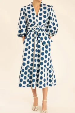 Pois Compose Midi Dress With Belt