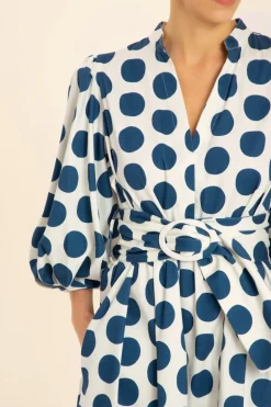 Pois Compose Midi Dress With Belt