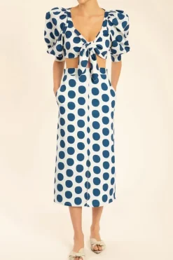 Pois Compose Midi Skirt