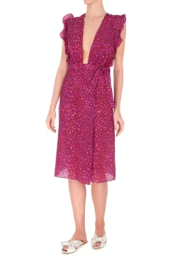 Pomegranate Dress with Ruffles