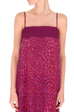 Pomegranate Long Dress with Straps