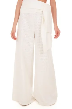 Porto Wide Leg Pants with Sash