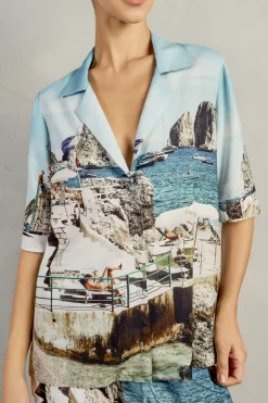 Postcard Short-Sleeved Shirt