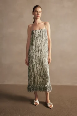 Samambaia Fringes Midi Dress
