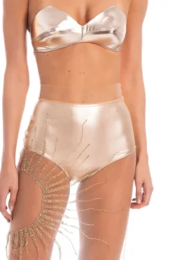 Soleil Embroidered Midi Skirt With Hot Pants