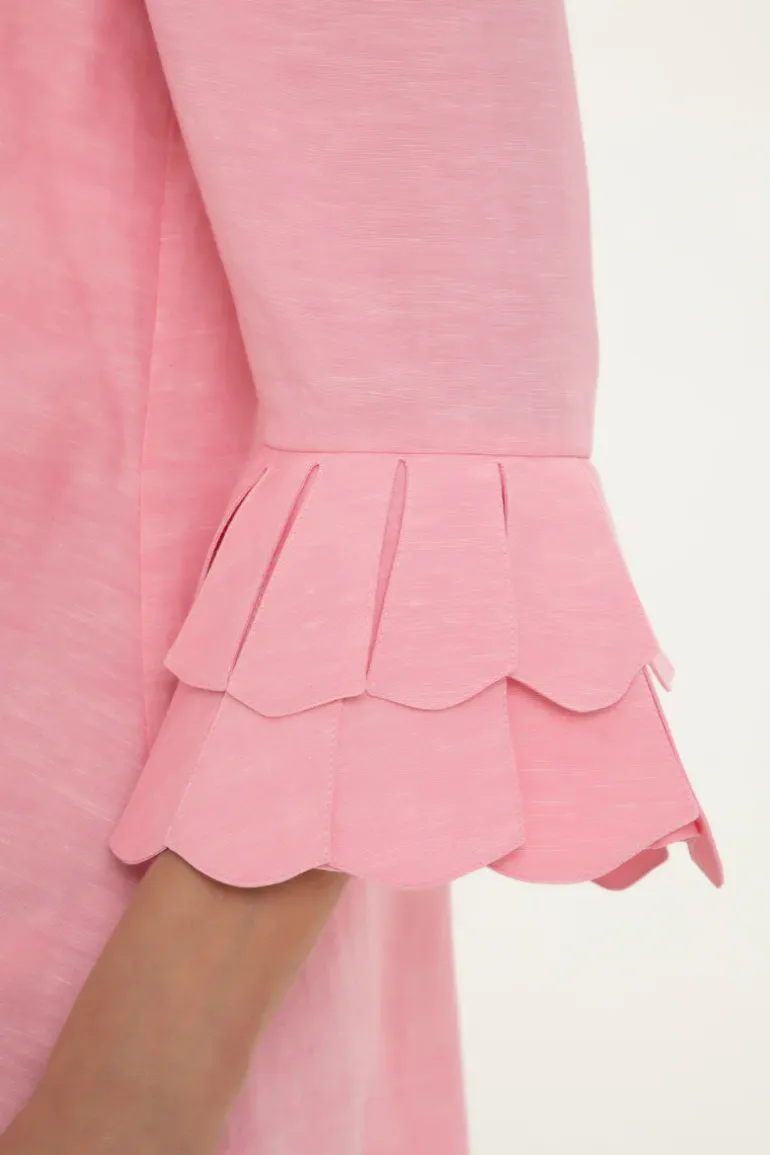 Solid Carre Vintage Puff-Sleeved Shirt