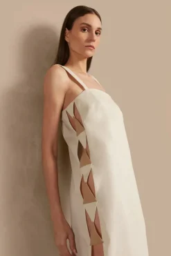 Solid Cut-Out Long Dress