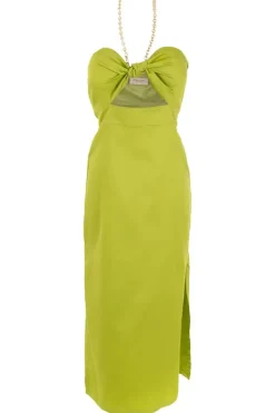 Solid Cut-Out Midi Dress