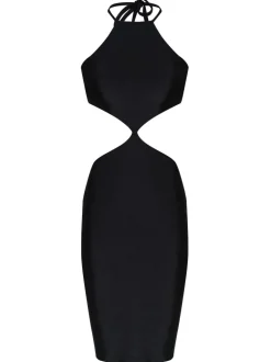 Solid Cut-Out Short Dress