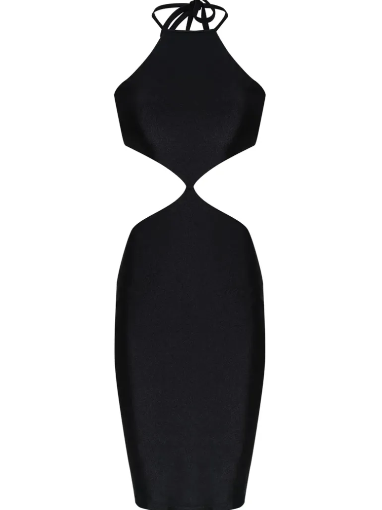 Solid Cut-Out Short Dress