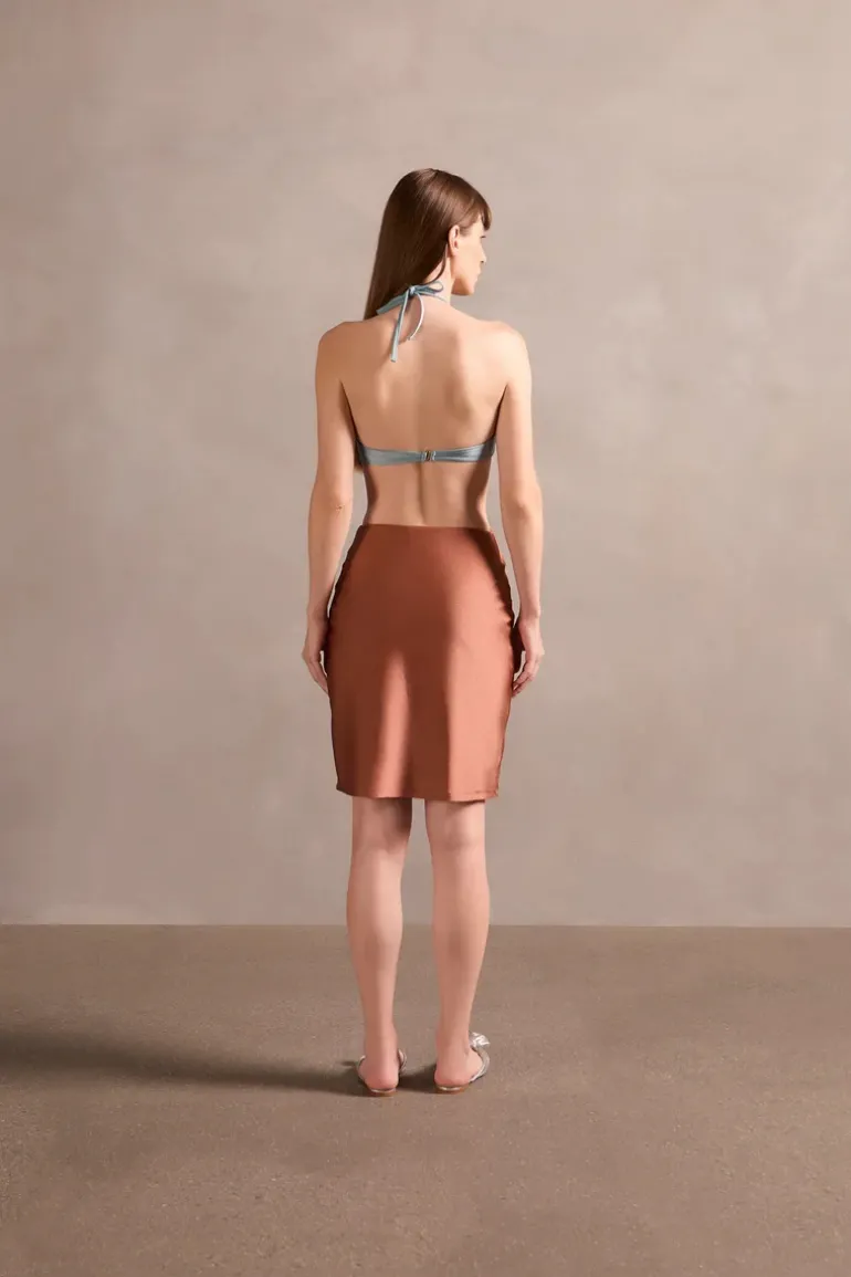 Solid Cut-Out Short Dress