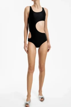 Solid Cut-Out Swimsuit