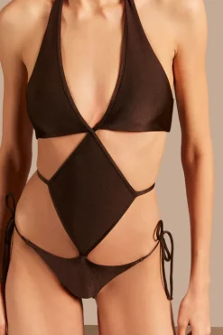 Solid Cut-Out Swimsuit