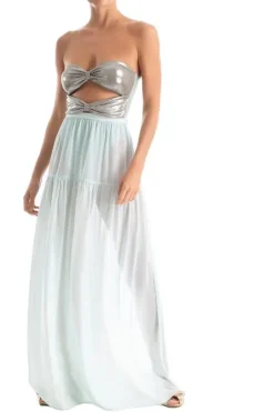 Solid Frilled Long Skirt