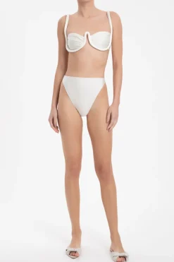 Solid High-leg Bikini With Straps