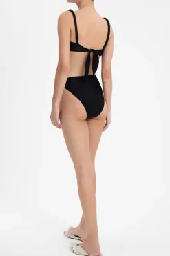Solid High-leg Bikini With Straps