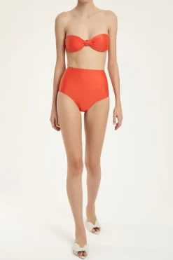 Solid Hot Pants Bandeau Bikini