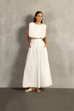 Solid Inamorata Cropped Blouse