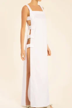 Solid Long Dress With Open Sides