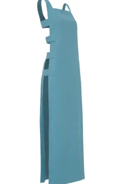 Solid Long Dress With Open Sides