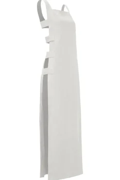 Solid Long Dress With Open Sides