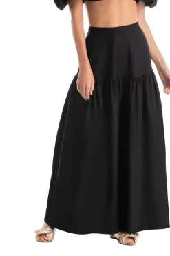 Solid Long Skirt