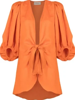 Solid Shirt With Voluminous Sleeves