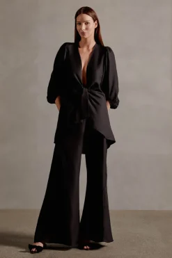 Solid Shirt With Voluminous Sleeves