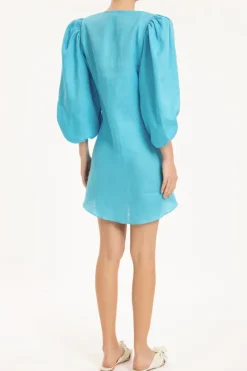 Solid Shirt With Voluminous Sleeves And Knot