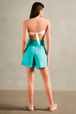 Solid Shorts With Sash