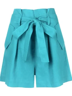 Solid Shorts With Sash