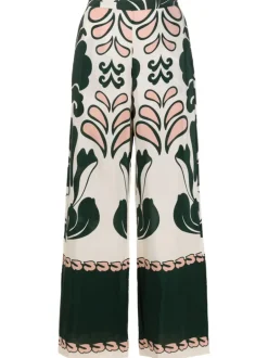 Spray Of Flower Wide-Leg Pants