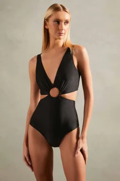 Timeless Cut-Out Swimsuit With Hoops