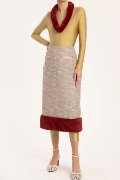 Tweed Midi Skirt