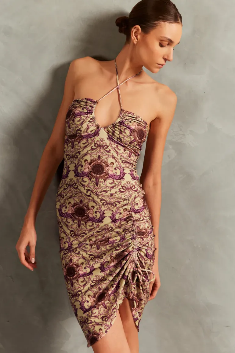 Vintage Citronelle Frilled Midi Dress