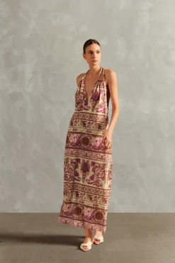 Vintage Citronelle Long Dress With Straps