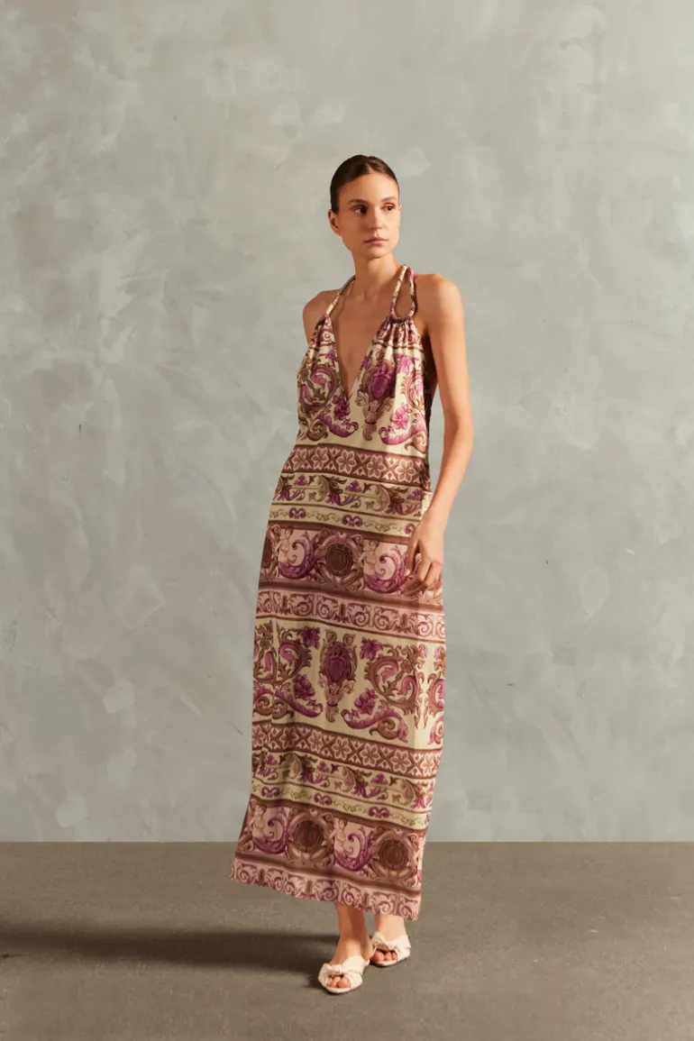 Vintage Citronelle Long Dress With Straps