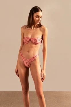 Vintage Lily High-Leg Strapless Bikini